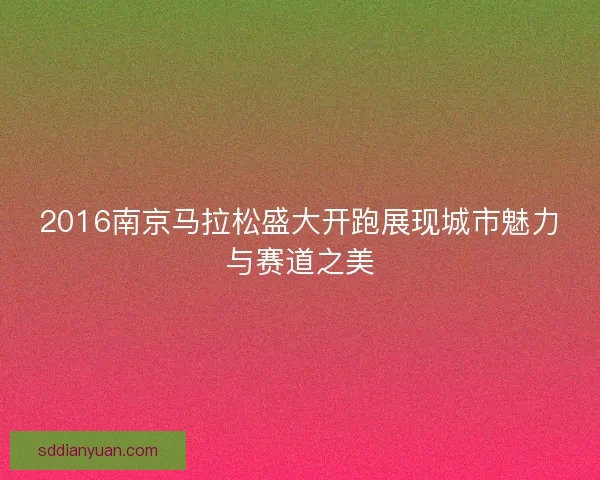 2016南京马拉松盛大开跑展现城市魅力与赛道之美